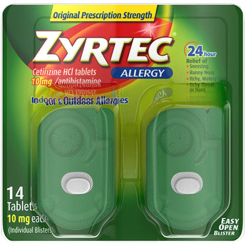 Allergy Relief Zyrtec® 10 mg Strength Tablet 14 per Box