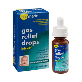 Infant Gas Relief sunmark® 20 mg / 0.3 mL Strength Oral Drops 1 oz.