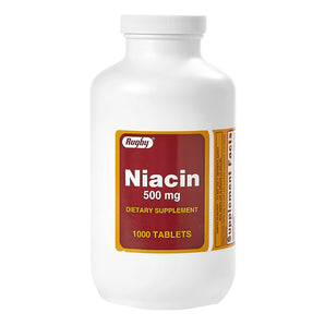 Dietary Supplement Major® Niacin 500 mg Strength Tablet 100 per Bottle