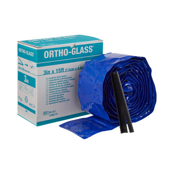 Padded Splint Roll ORTHO-GLASS® 3 Inch X 15 Foot Fiberglass White