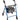 4 Wheel Rollator Carex¨ Classics Blue Adjustable Height / Folding Aluminum Frame