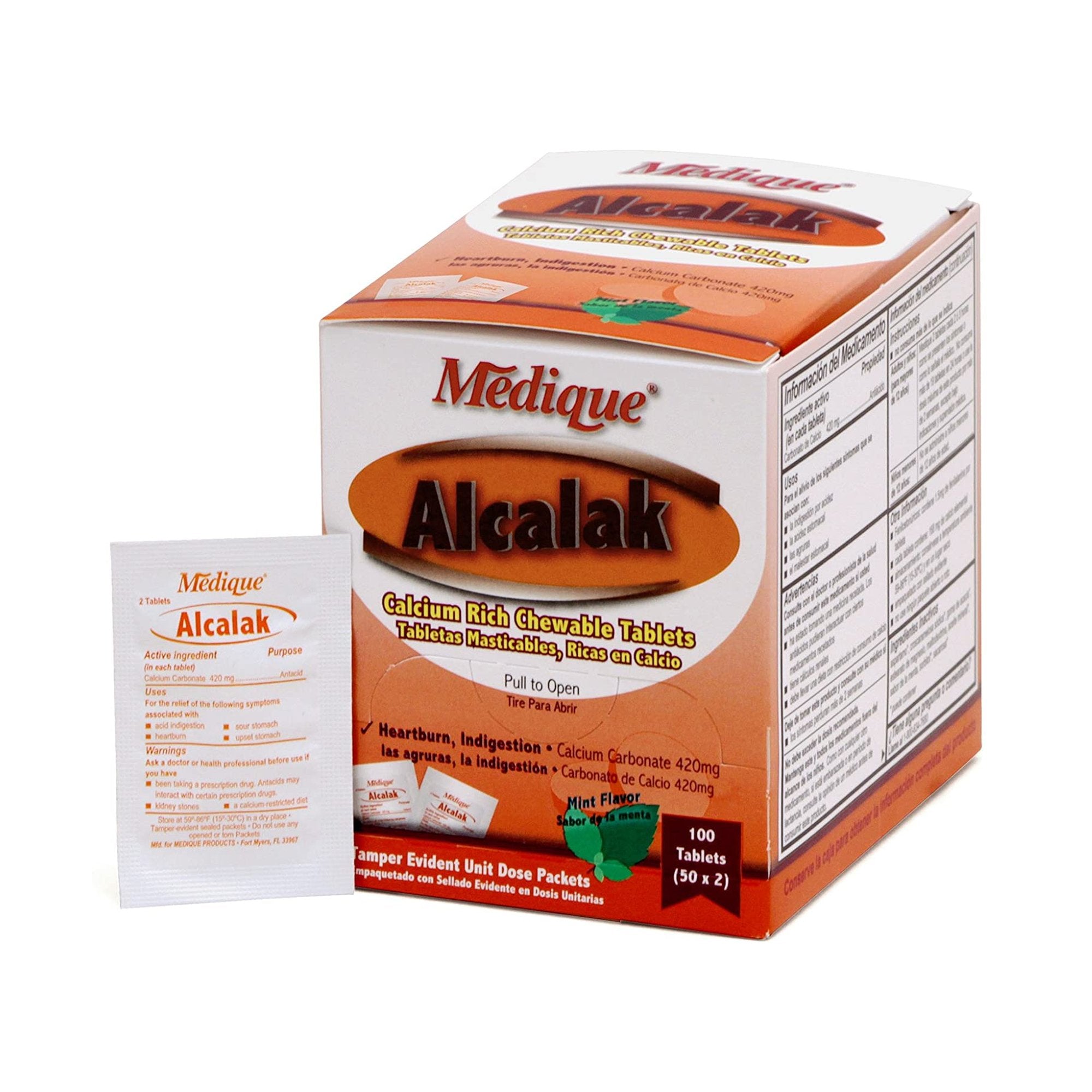 Antacid Alcalak 420 mg Strength Chewable Tablet 500 per Box