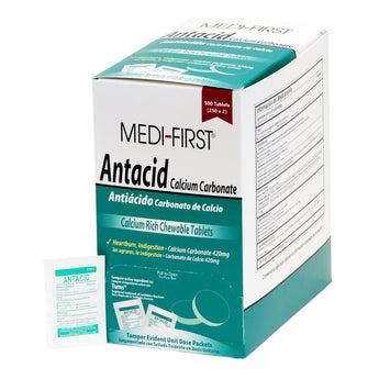Antacid Medi-First® 420 mg Strength Tablet 500 per Box