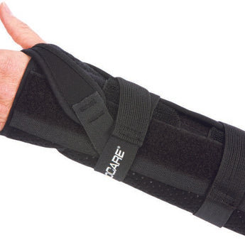 Wrist / Forearm Brace ProCare® Quick-Fit® Aluminum / Foam / Nylon Left Hand Black X-Large