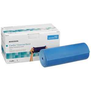 McKesson Exercise Resistance Band, Blue, 5 Inch x 6 Yard, Heavy Resistance 5 Inch X 6 Yard