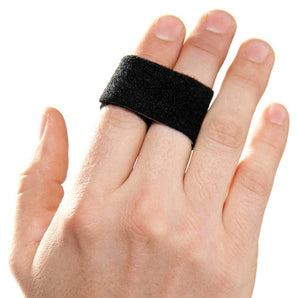 Finger Wrap Splint 3pp® Buddy Loops® Adult One Size Fits Most Hook and Loop Strap Closure Left or Right Hand Black