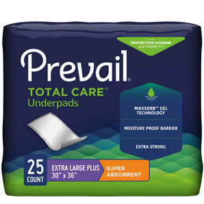 Disposable Underpad Prevail® Total Care™ 30 X 36 Inch Polymer Heavy Absorbency