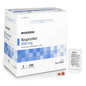 Pain Relief McKesson Brand 200 mg Strength Ibuprofen Unit Dose Tablet 200 per Box
