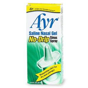 Nasal Moisturizer Ayr® Saline Nasal Gel No-Drip Sinus Spray 0.75 oz.
