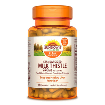 Herbal Supplement Sundown Naturals® Milk Thistle Extract 240 mg Strength Capsule 60 per Bottle
