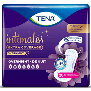 Bladder Control Pad TENA® Intimates™ Overnight 16 Inch Length Heavy Absorbency Superabsorbant Core One Size Fits Most