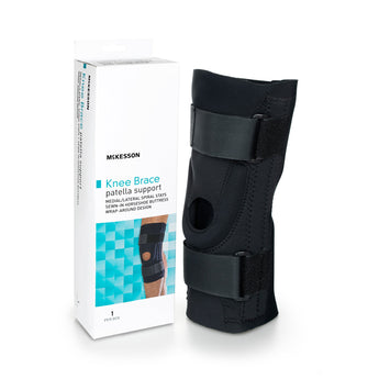 Knee Brace McKesson Medium Pull-On / Hook and Loop Strap with D-Rings 18 to 20-1/2 Inch Circumference Left or Right Knee