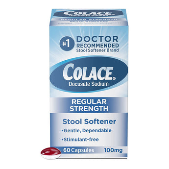 Stool Softener Colace® Capsule 60 per Bottle 100 mg Strength Docusate Sodium