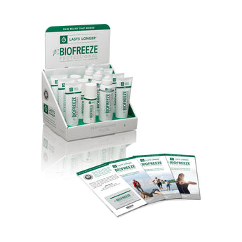 Topical Pain Relief Biofreeze® Professional Counter Display 3.5% Strength Menthol Topical Gel 12 per Box