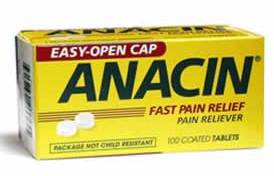 Pain Relief Anacin® 200 mg Strength Aspirin Tablet 100 per Bottle