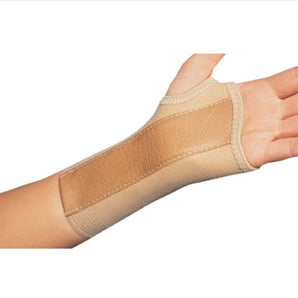 Wrist Brace ProCare® Low Profile / Contoured / Wraparound Aluminum / Cotton / Elastic Left Hand Beige Medium