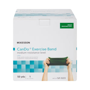 McKesson Exercise Resistance Band, Green, 5 Inch x 50 Yard, Medium Resistance 5 Inch X 50 Yard