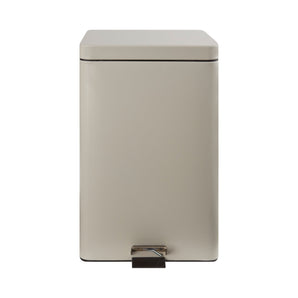 McKesson Trash Can with Plastic Liner, Square, Steel, Step-On, 32 QT, Beige