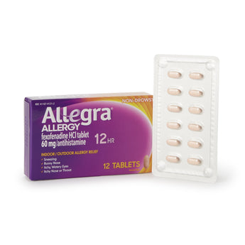 Allergy Relief Allegra® 60 mg Strength Tablet 12 per Box