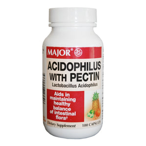 Probiotic Dietary Supplement Major® 100 per Bottle Capsule