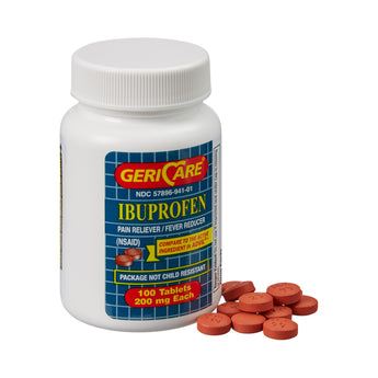 Pain Relief Geri-Care® 200 mg Strength Ibuprofen Tablet 100 per Bottle