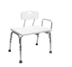 Carex¨ Knocked Down Bath Transfer Bench Arm Rail 16 to 20 Inch Seat Height 300 lbs. Weight Capacity