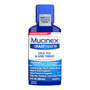 Cold and Cough Relief Mucinex® 650 mg - 20 mg - 400 mg - 10 mg / 20 mL Strength Liquid 6 oz.
