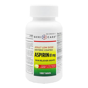 Pain Relief 81 mg Strength Aspirin Tablet 1,000 per Bottle