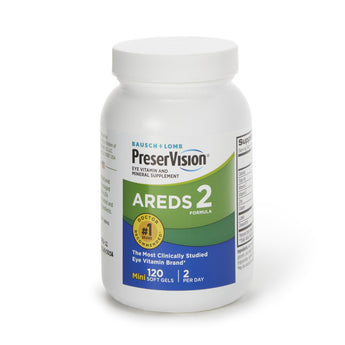 Eye Vitamin Supplement PreserVision® Areds 2 Ascorbic Acid / Vitamin E 2200 IU - 226 mg Strength Capsule 120 per Bottle