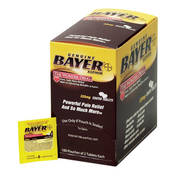 Pain Relief Bayer® 325 mg Strength Aspirin Tablet 100 per Box