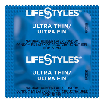 Condom Lifestyles® Ultra Thin Lubricated One Size Fits Most 1,008 per Case