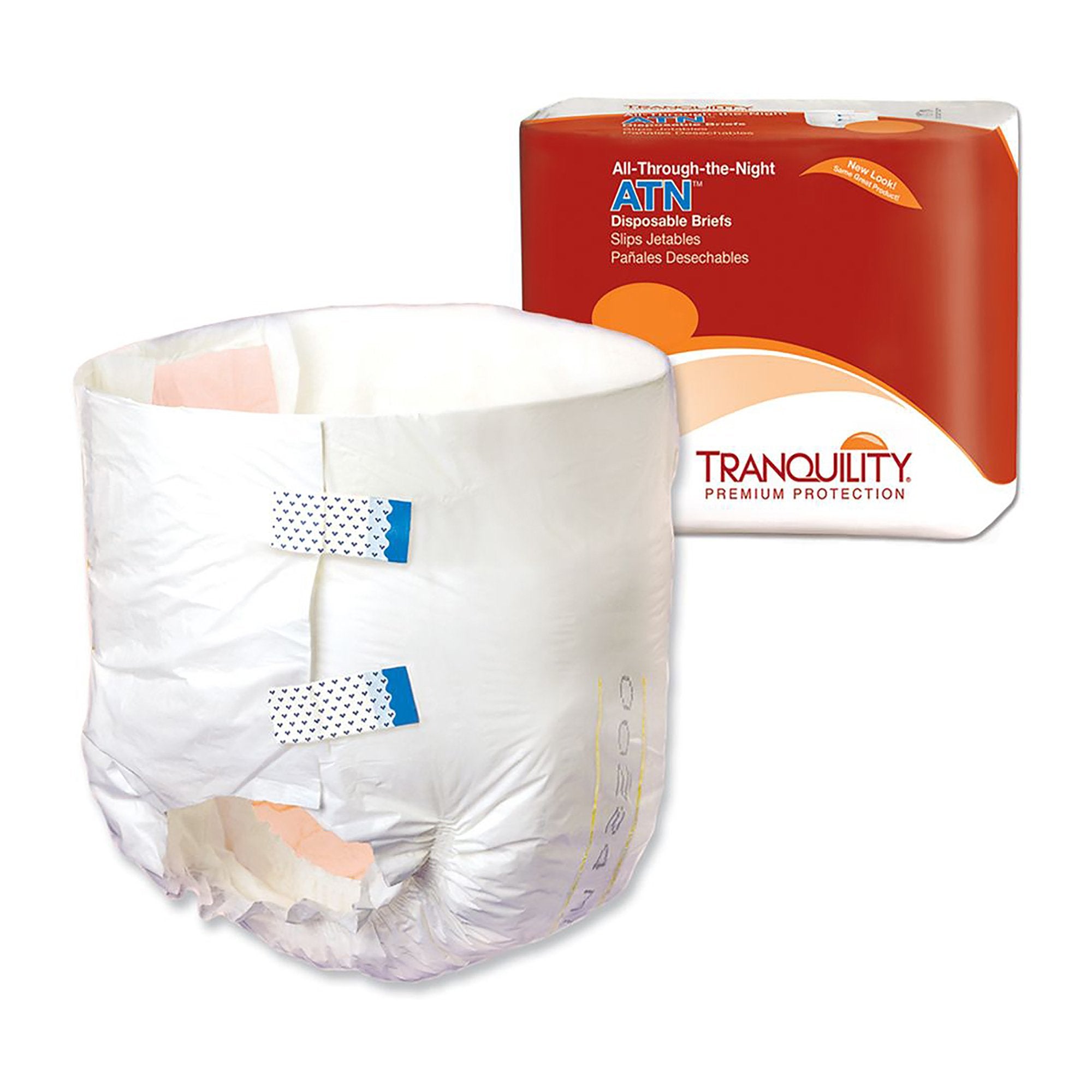 Unisex Adult Incontinence Brief Tranquility® ATN Large Disposable Heavy Absorbency