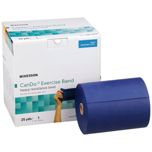 McKesson Exercise Resistance Band, Blue, 5 Inch x 25 Yard, Heavy Resistance 5 Inch X 25 Yard