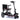 4 Wheel Electric Scooter Feather 265 lbs. Weight Capacity Black / Red