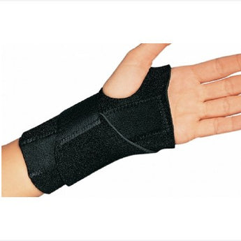 Wrist Brace ProCare® Universal Wrist-O-Prene™ Aluminum / Neoprene Right Hand Black One Size Fits Most