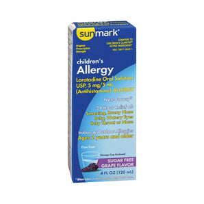 Children's Allergy Relief sunmark® 5 mg / 5 mL Strength Oral Solution 4 oz.