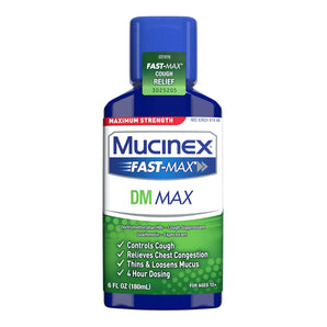 Cold and Cough Relief Mucinex® Fast-Max™ DM Max 400 mg - 20 mg / 20 mL Strength Liquid 6 oz.