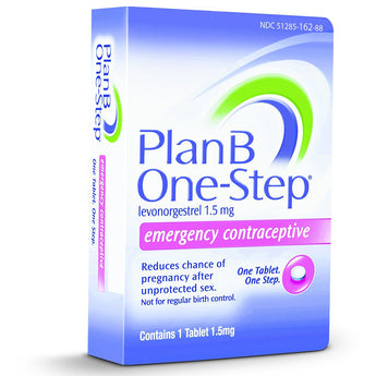 Birth Control Pill Plan B Onestep® 1.5 mg Strength 1 per Box