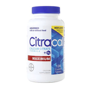 Joint Health Supplement Citracal® Max Calcium / Vitamin D 315 mg - 250 IU Strength Caplet 120 per Bottle