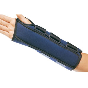 Wrist / Forearm Brace ProCare® Universal Aluminum / Flannelette / Nylon Left Hand Navy Blue One Size Fits Most