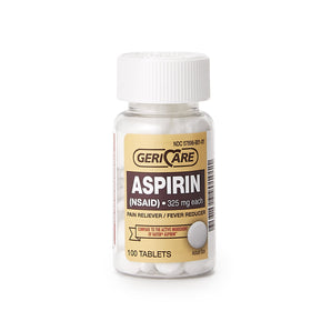 Pain Relief McKesson Brand 325 mg Strength Aspirin Tablet 100 per Bottle