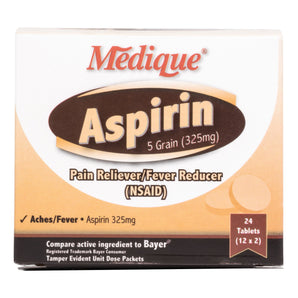 Pain Relief 325 mg Strength Aspirin Tablet 24 per Box
