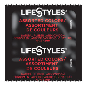 Condom Lifestyles® Assorted Colors Lubricated One Size Fits Most 1,008 per Case