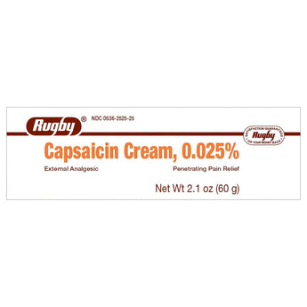 Topical Pain Relief Rugby® 0.025% Strength Capsaicin Cream 2.1 oz.