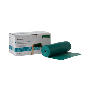 McKesson Exercise Resistance Band, Green, 5 Inch x 6 Yard, Medium Resistance 5 Inch X 6 Yard