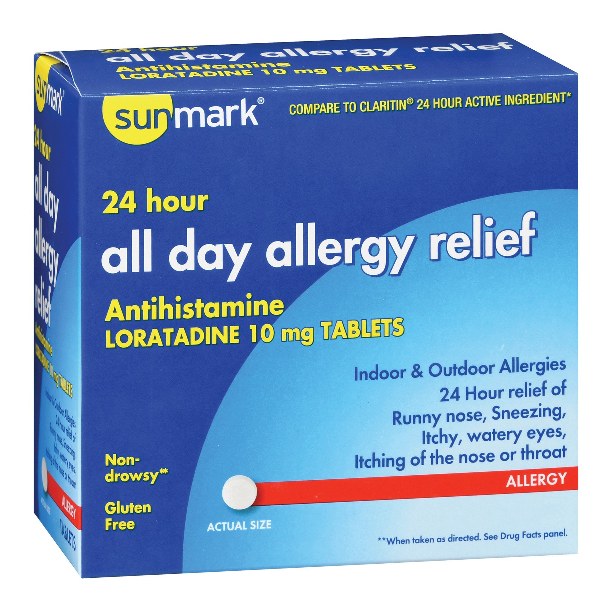 Allergy Relief sunmark® 24 Hour 10 mg Strength Tablet 90 per Bottle